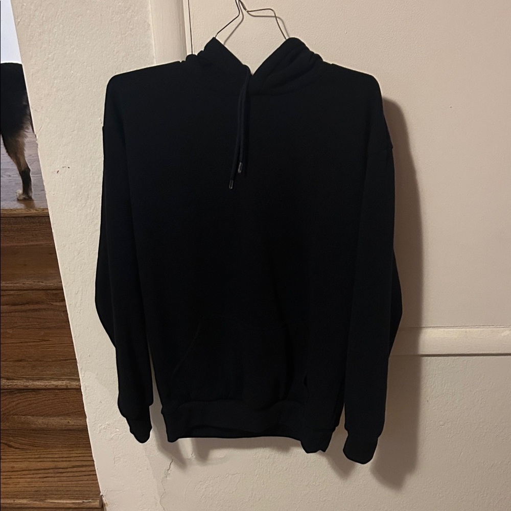 Navy blue men’s large original deluxe hoodie NWT